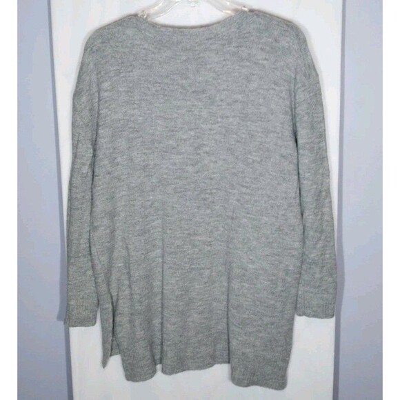 Falls Creek Womens Tunic Sweater Sz XL Gray Wool Blend Oversized Side Slits Cozy - Picture 5 of 8